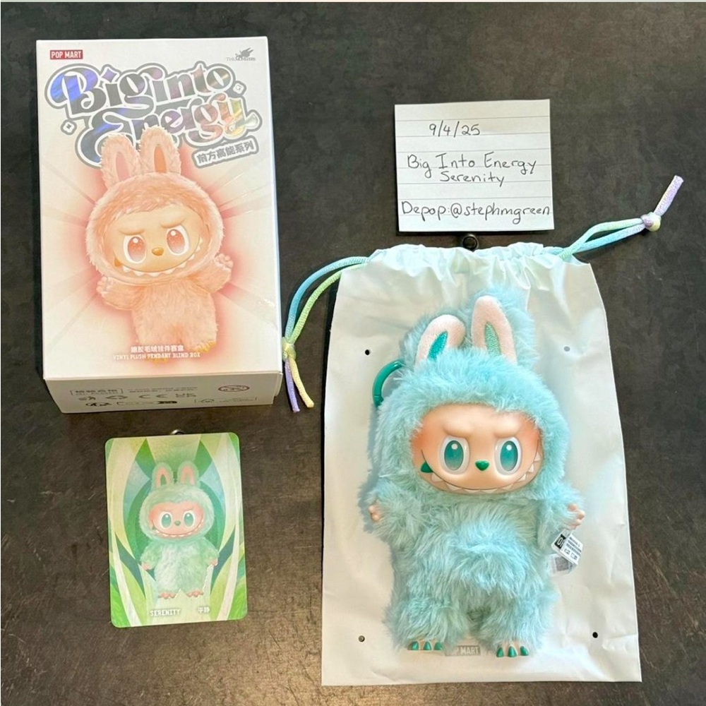 Big Into Energy Serenity Labubu Blind Box Plush Pendant Unopened Box - Picture 6 of 8